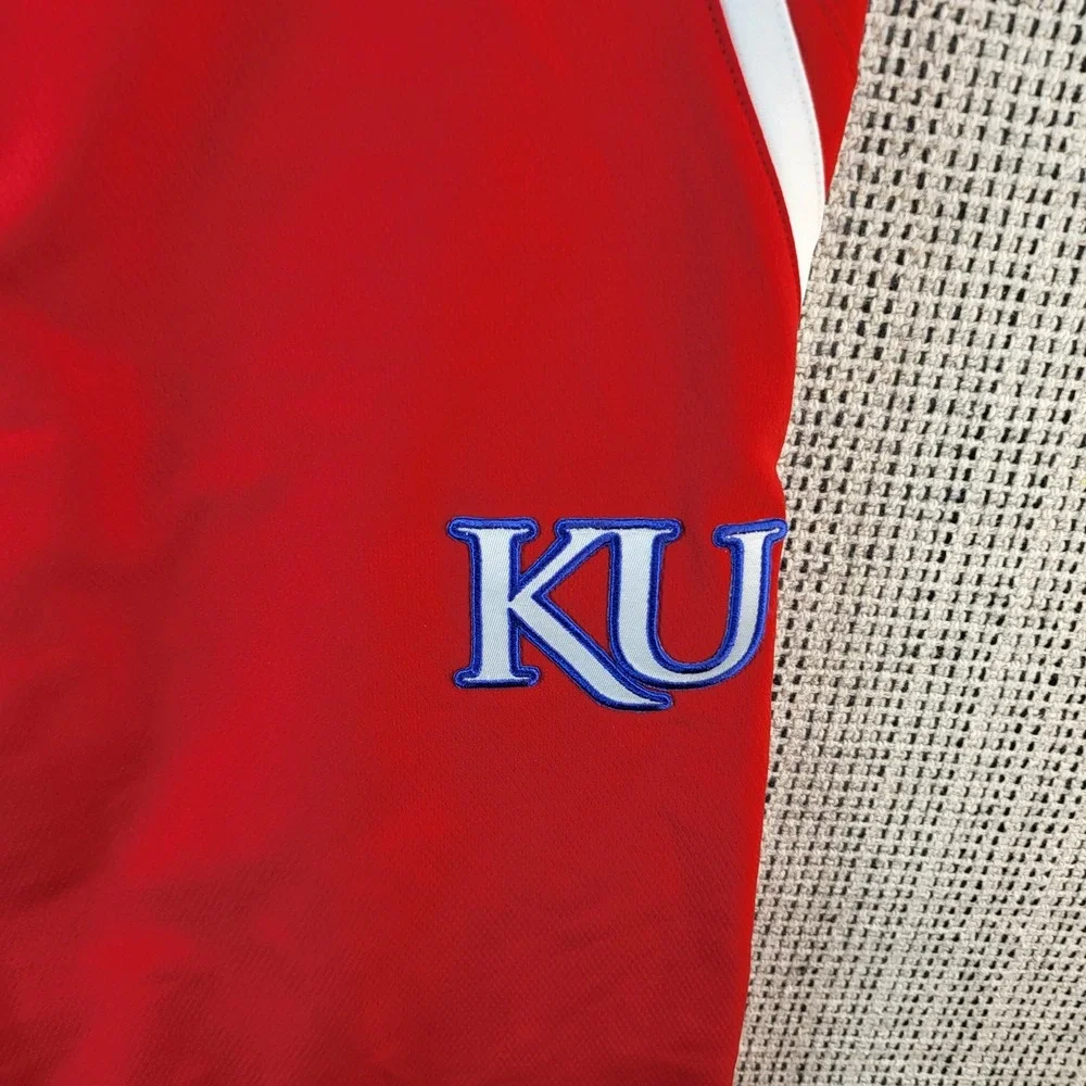 Kansas Jayhawks Pants Women Large Red Blue NCAA Basketball Adidas adizero - Picture 2 of 6